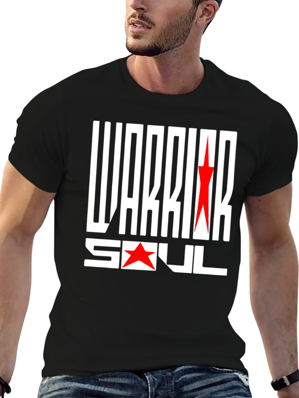 Warrior Soul Graphic Print Black T-Shirt