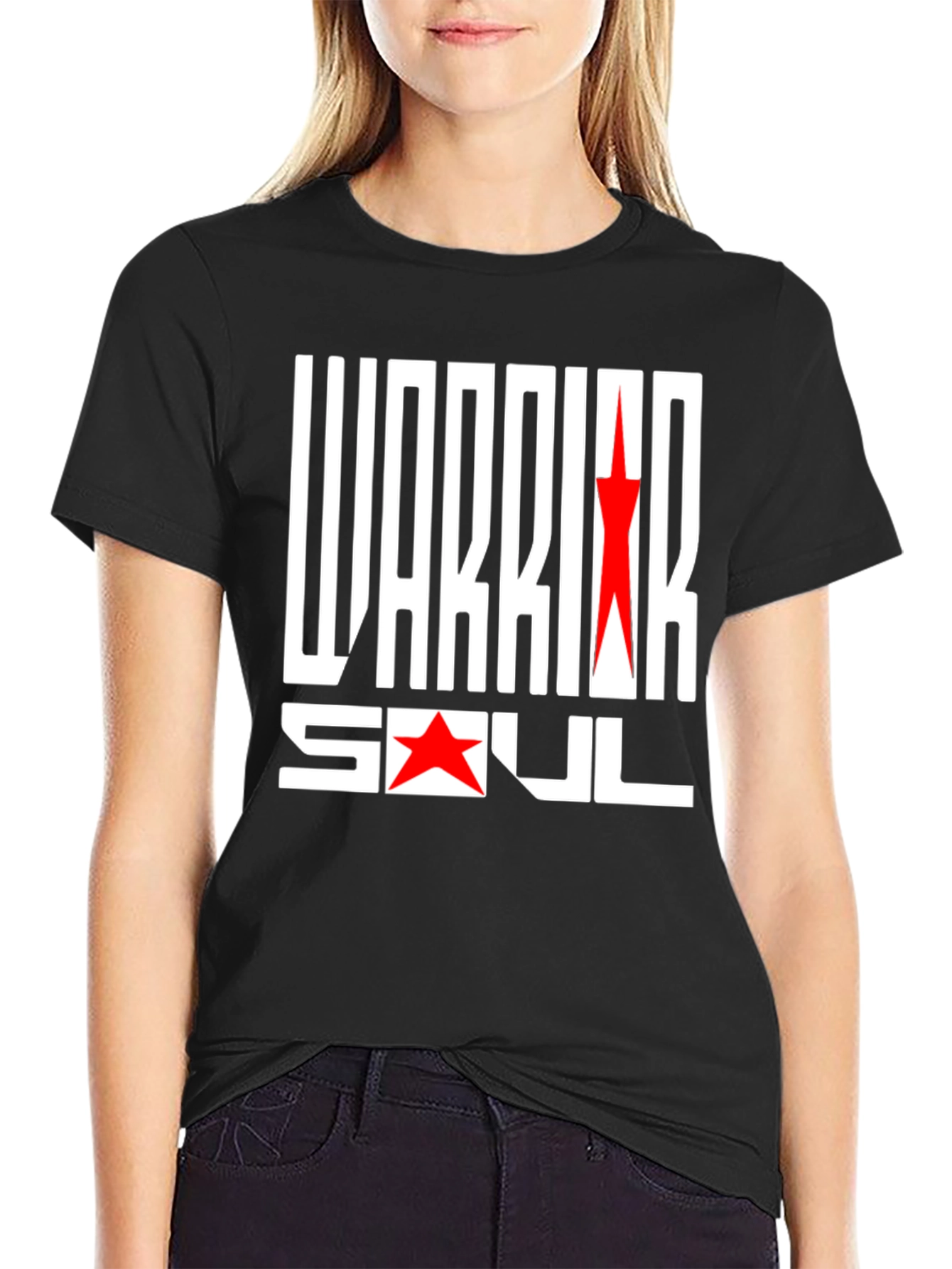 Warrior Soul Graphic Print Black T-Shirt