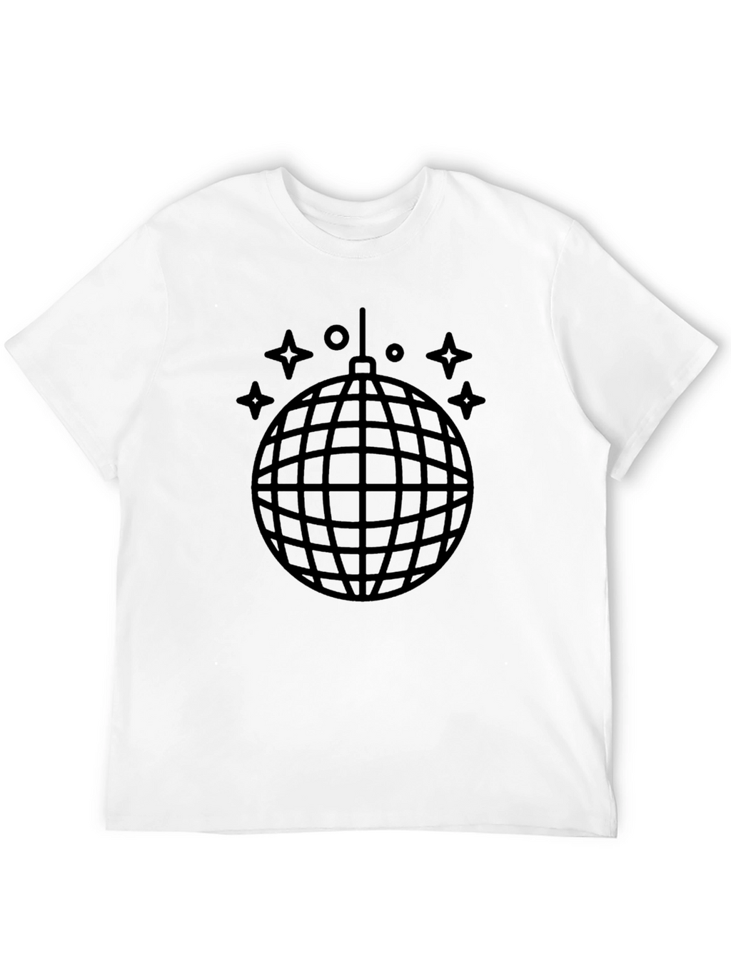 Disco Ball Graphic Black T-Shirt