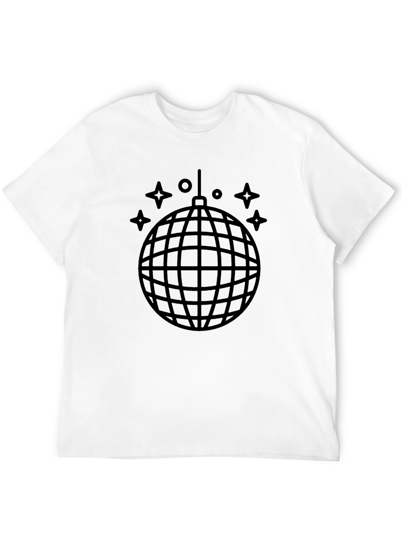 Disco Ball Graphic Black T-Shirt