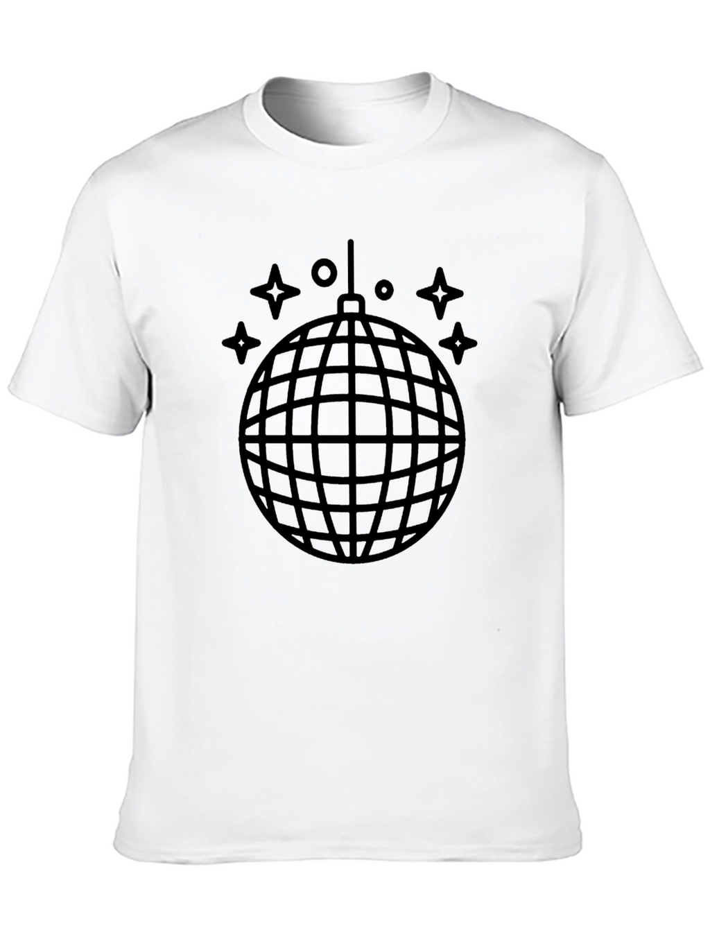 Disco Ball Graphic Black T-Shirt