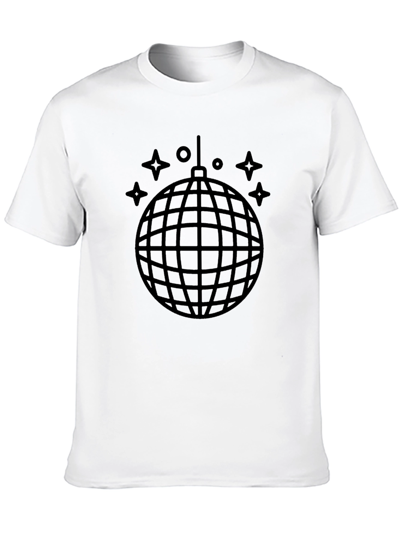 Disco Ball Graphic Black T-Shirt
