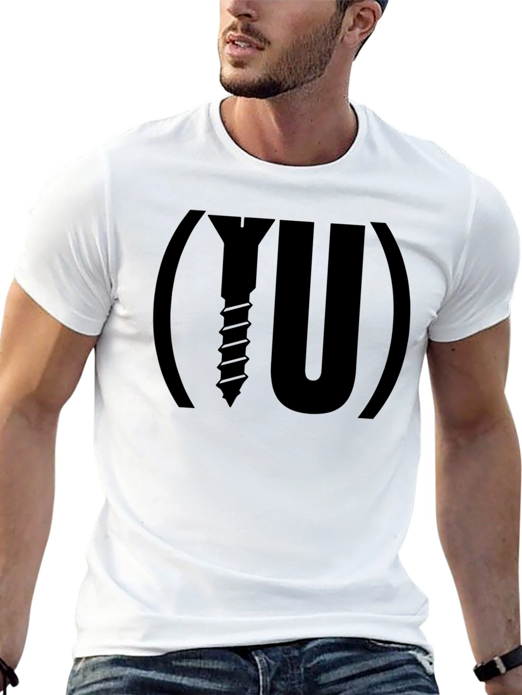 Screw You! Graphic Tee - Black Cotton T-Shirt