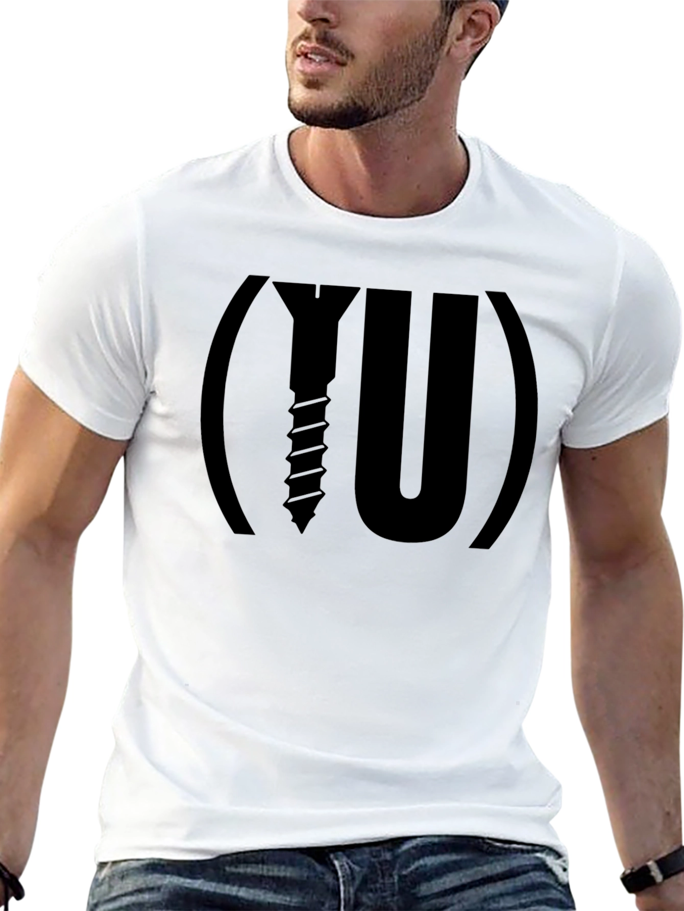 Screw You! Graphic Tee - Black Cotton T-Shirt