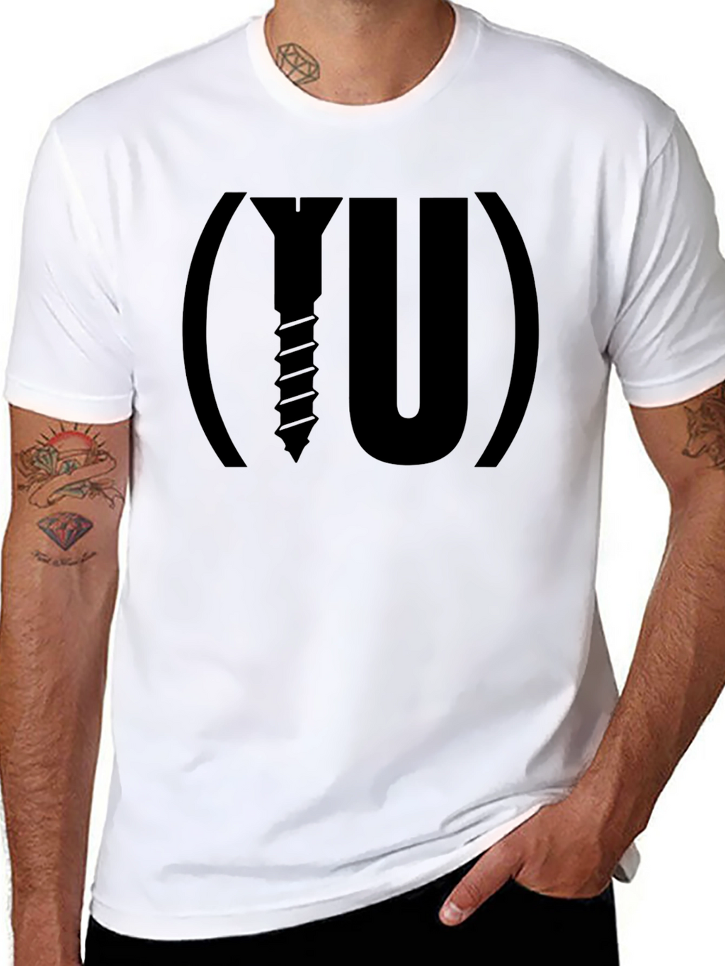 Screw You! Graphic Tee - Black Cotton T-Shirt