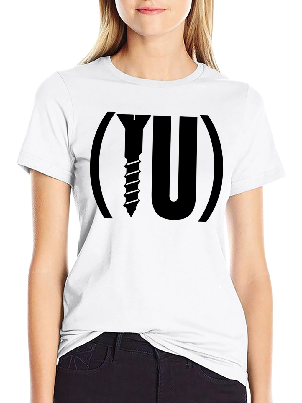 Screw You! Graphic Tee - Black Cotton T-Shirt