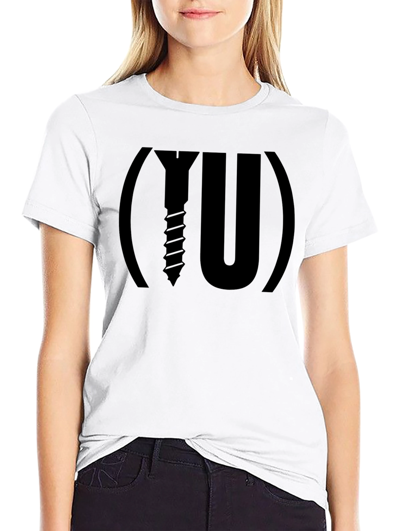Screw You! Graphic Tee - Black Cotton T-Shirt
