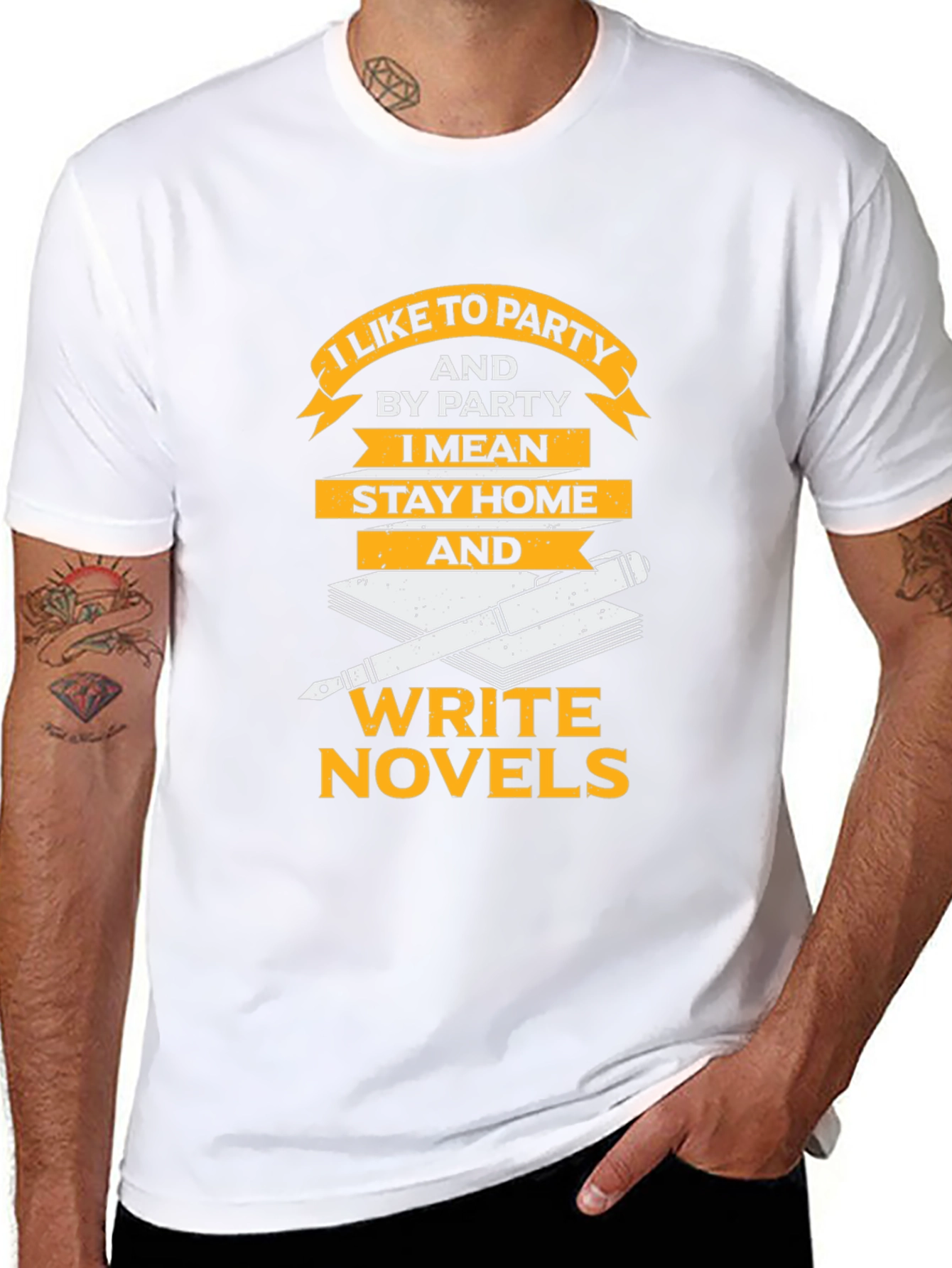 I Like To Party Novel Writer Graphic Tee