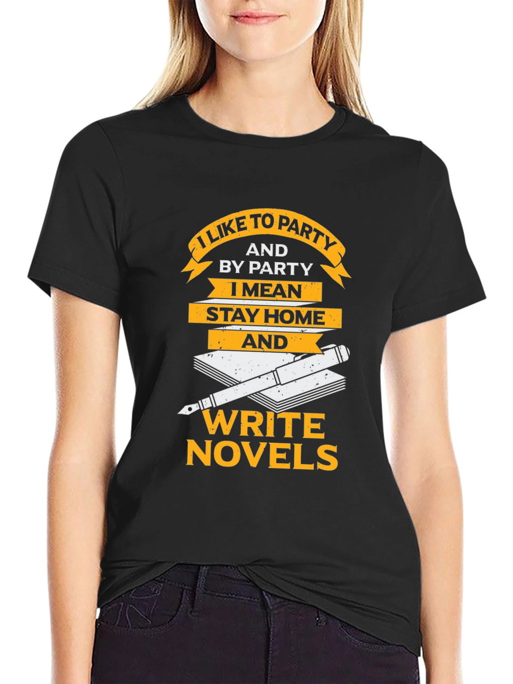 I Like To Party Novel Writer Graphic Tee