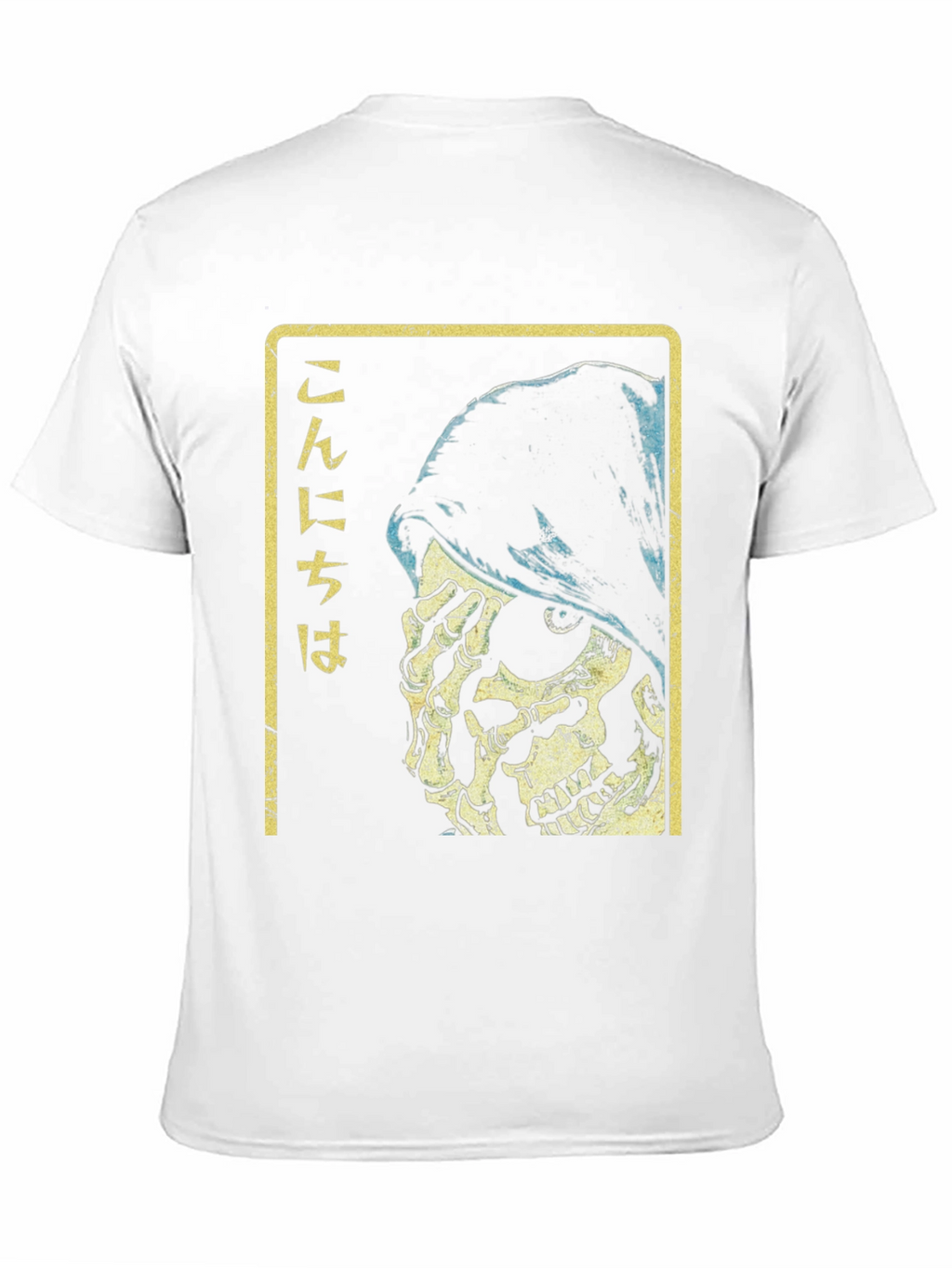 Grim Reaper Japanese Text Black Graphic Tee