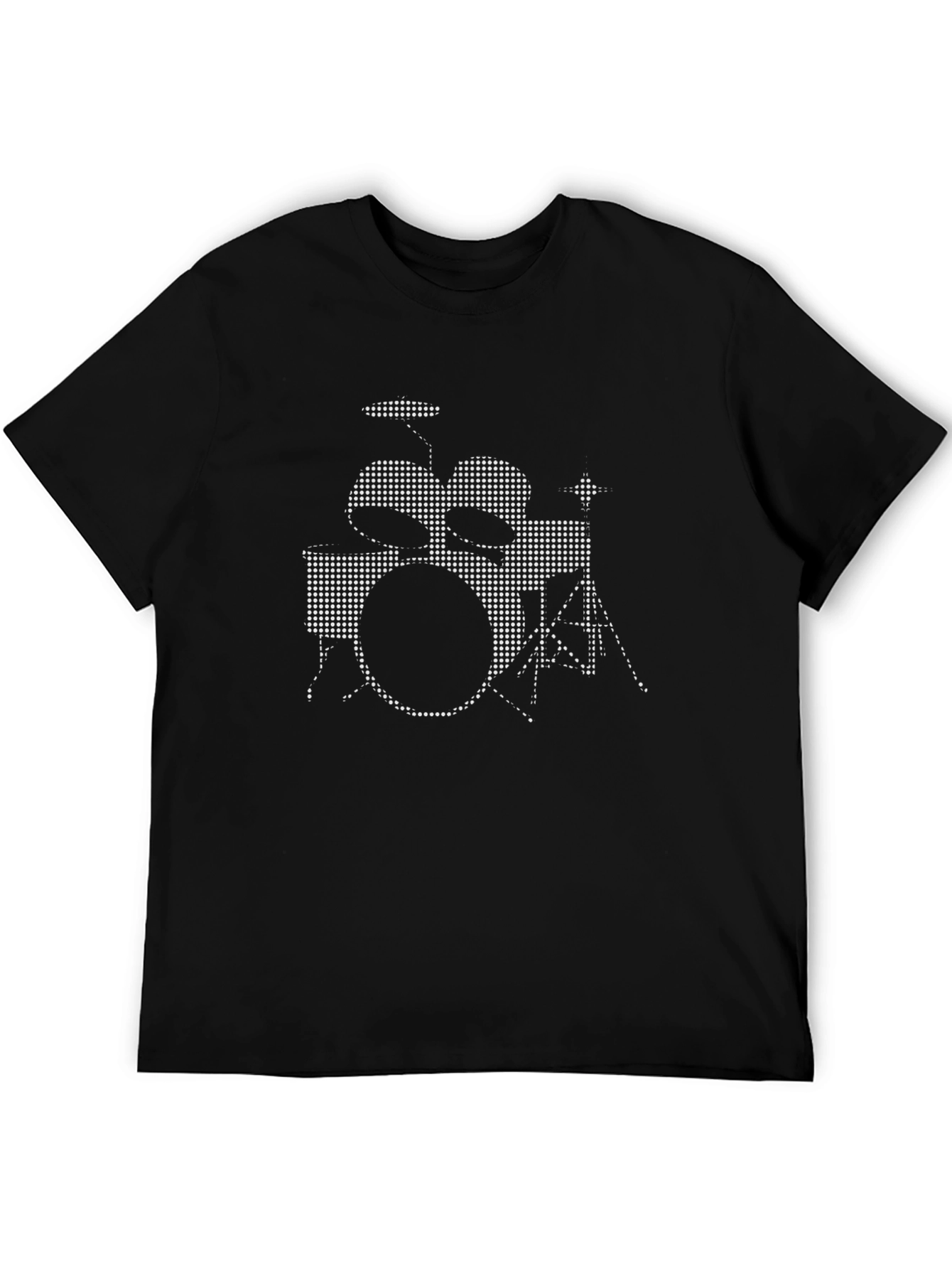 Drum Kit Graphic T-Shirt - Black