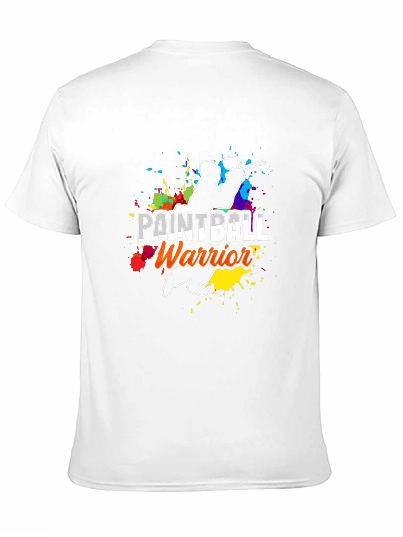 Paintball Warrior Graphic Tee - Black Cotton T-Shirt