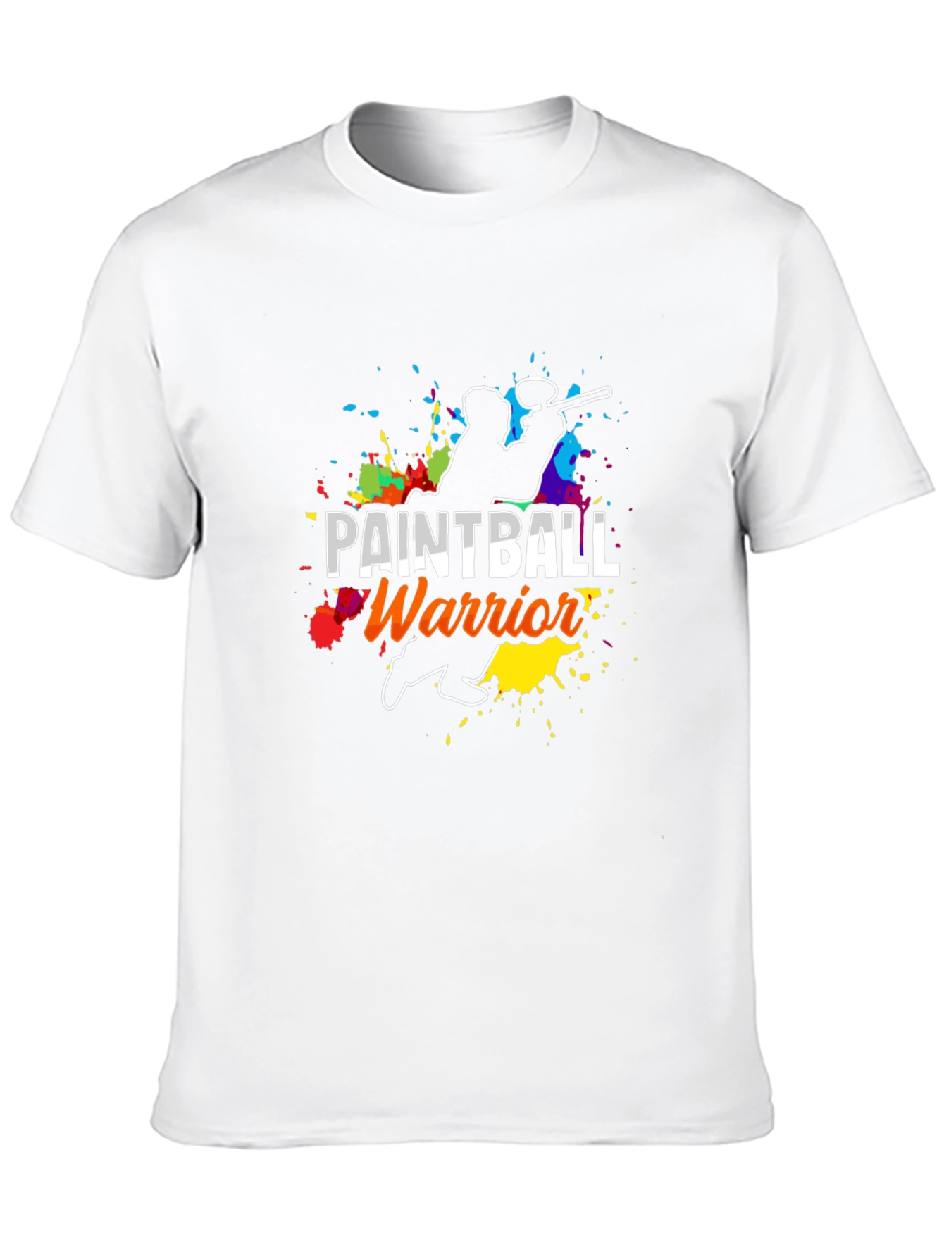 Paintball Warrior Graphic Tee - Black Cotton T-Shirt