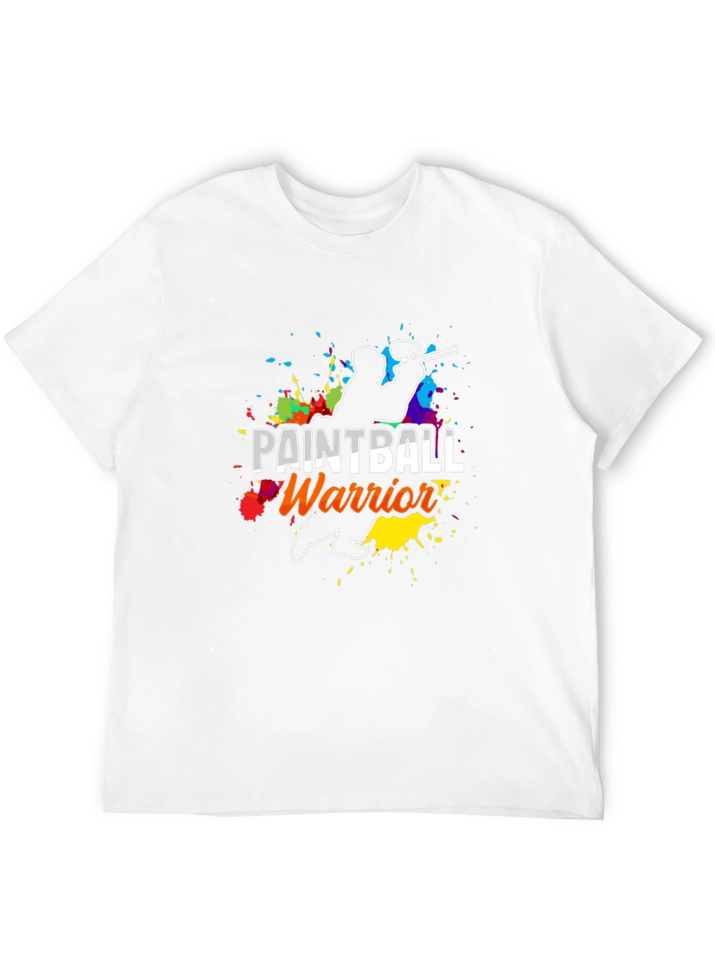 Paintball Warrior Graphic Tee - Black Cotton T-Shirt