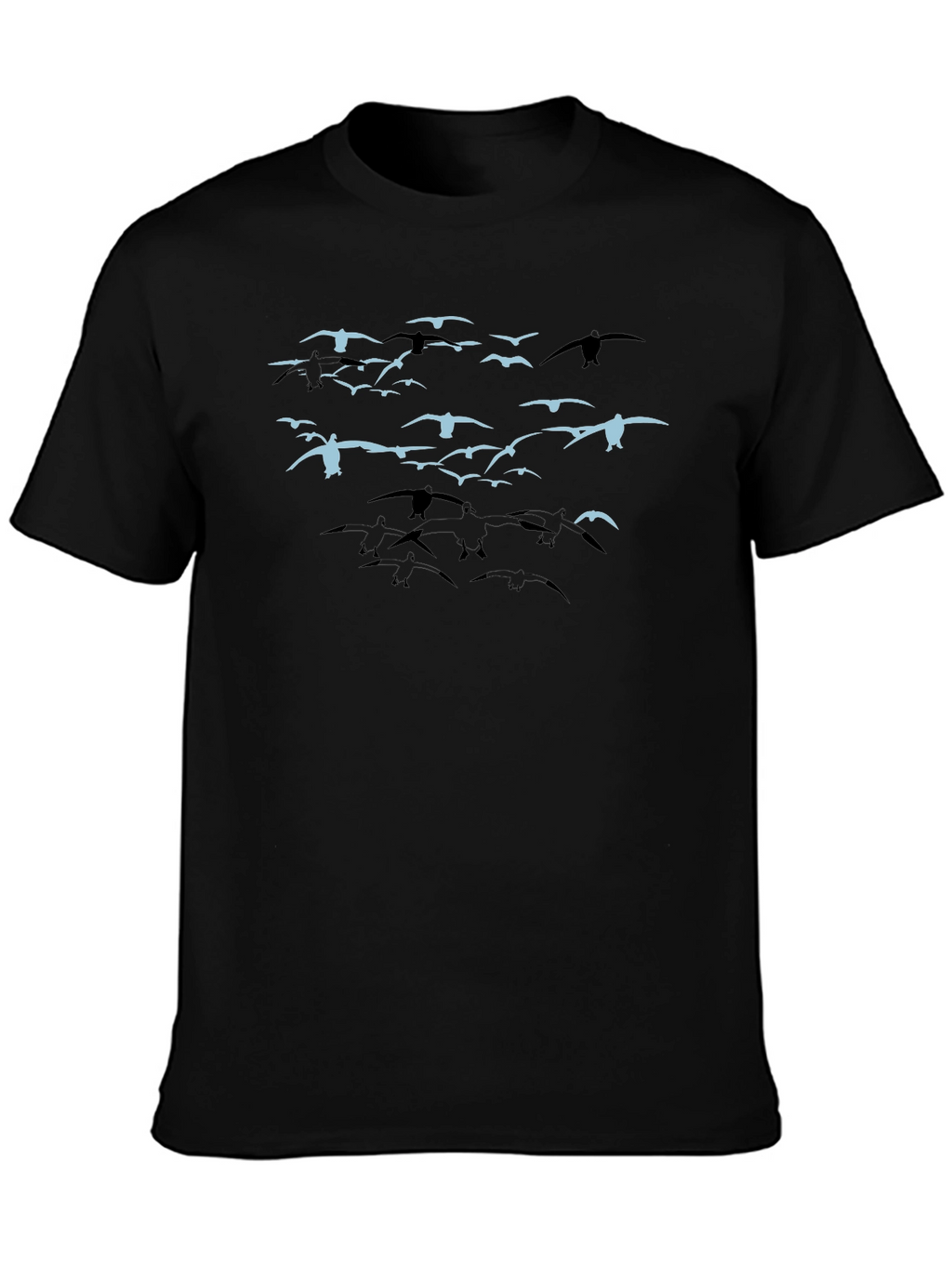 Bird Flock Graphic Tee - Black