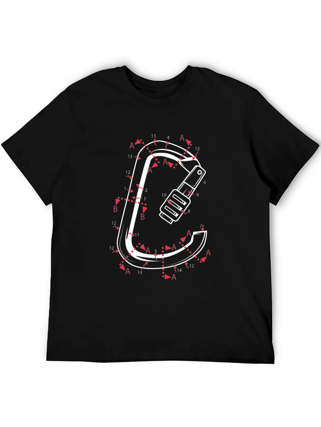 Connect the Dots Carabiner Black T-Shirt