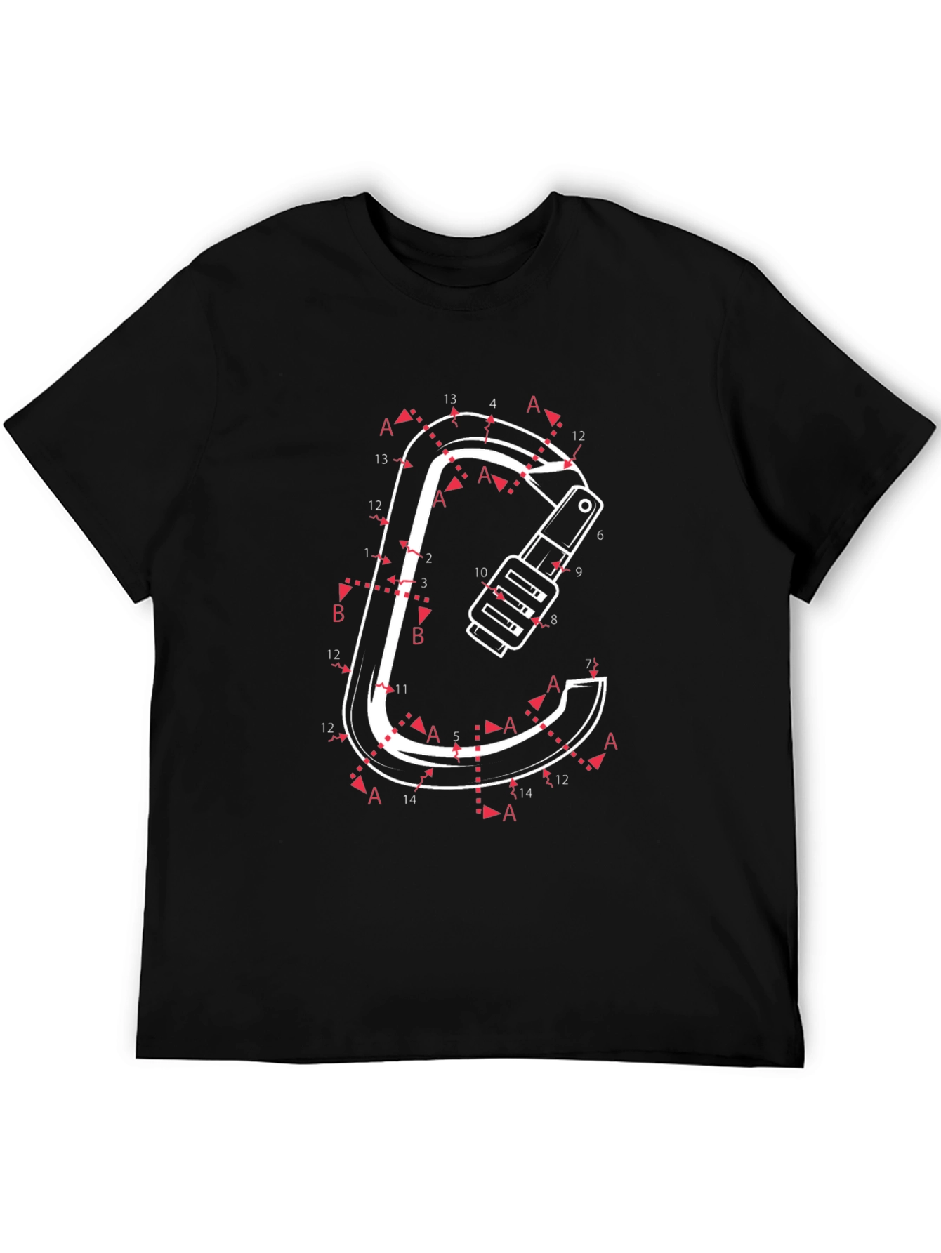 Connect the Dots Carabiner Black T-Shirt