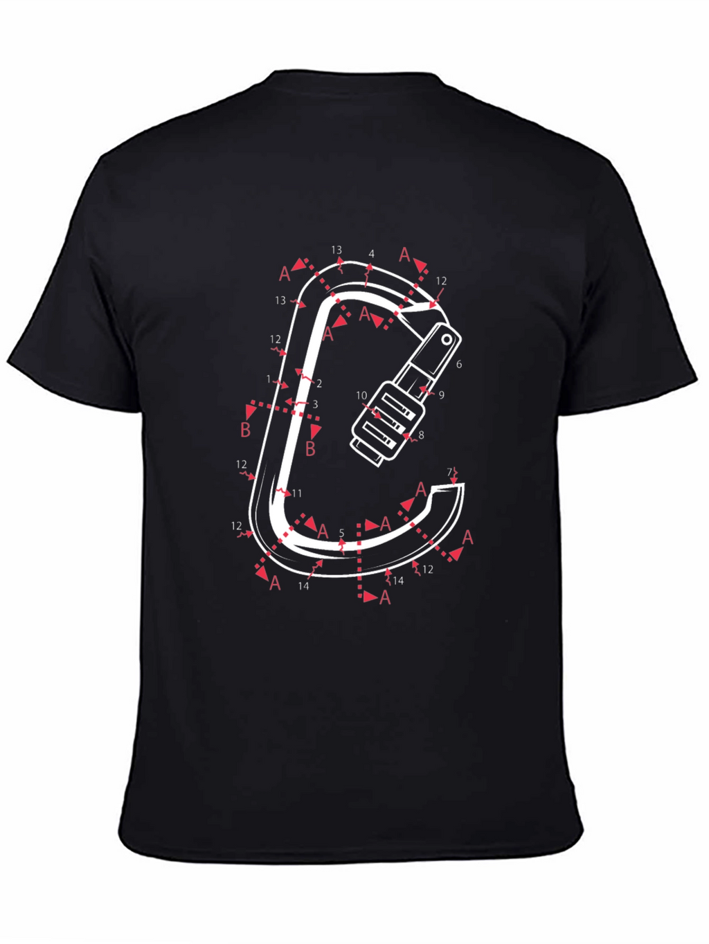 Connect the Dots Carabiner Black T-Shirt