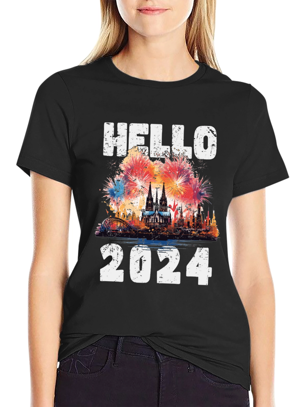 Hello 2024 Fireworks T-Shirt