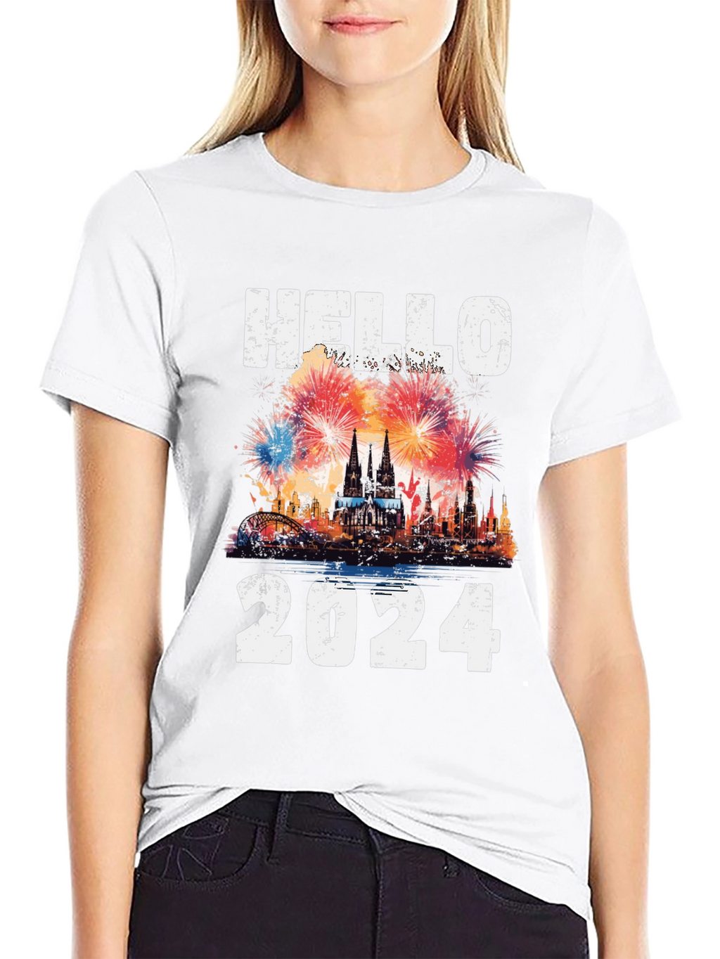 Hello 2024 Fireworks T-Shirt