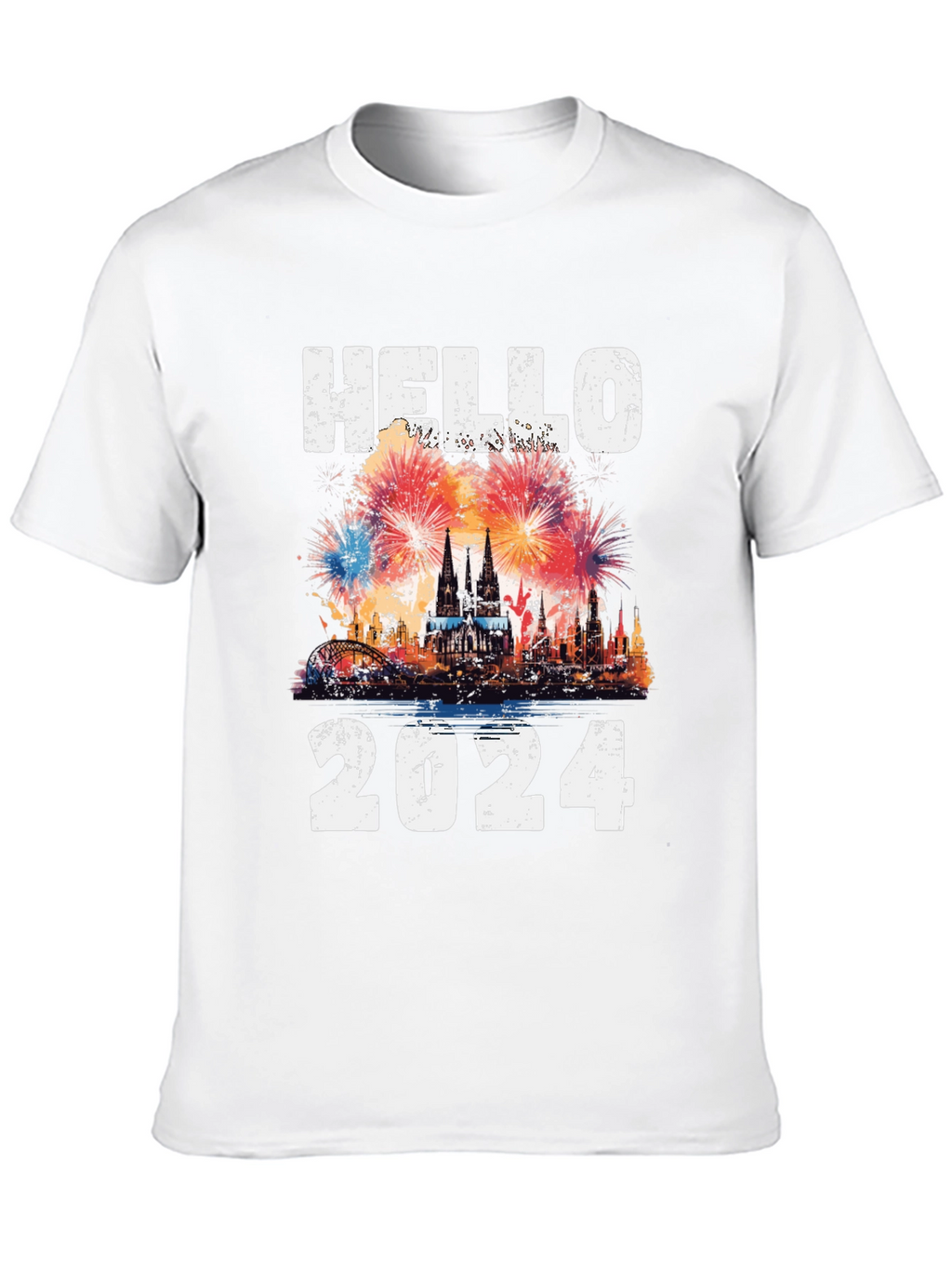 Hello 2024 Fireworks T-Shirt
