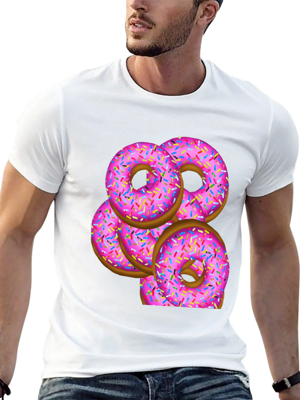 Pink Donut Stack T-Shirt - Sweet Treat Design