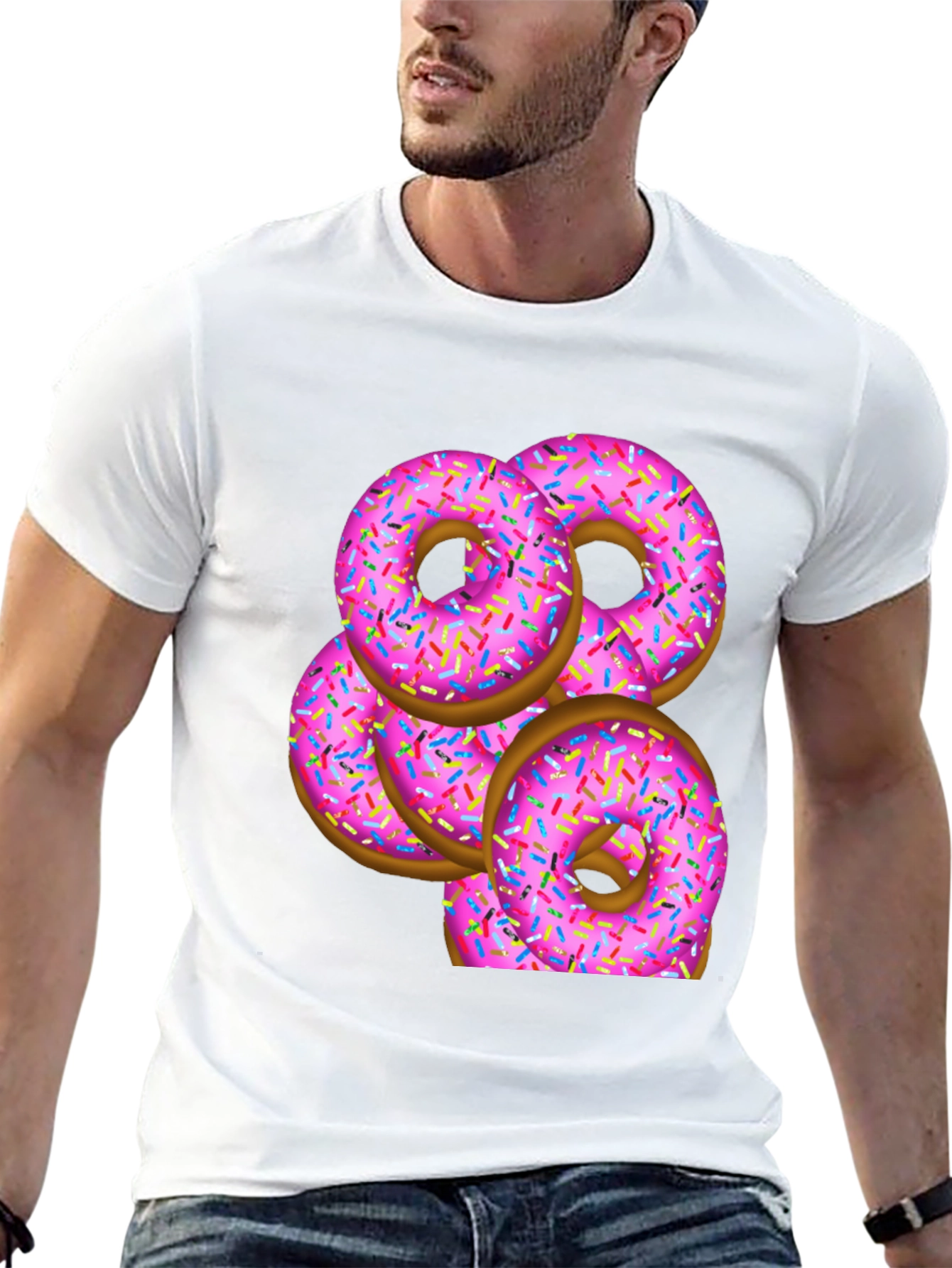 Pink Donut Stack T-Shirt - Sweet Treat Design