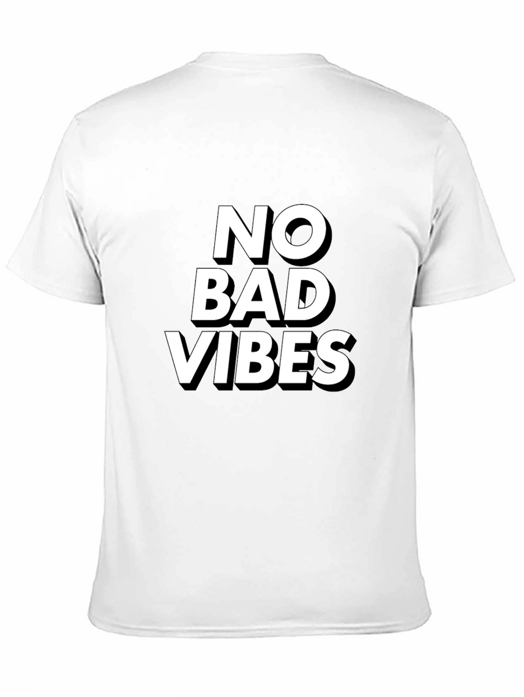 No Bad Vibes Black Graphic T-Shirt