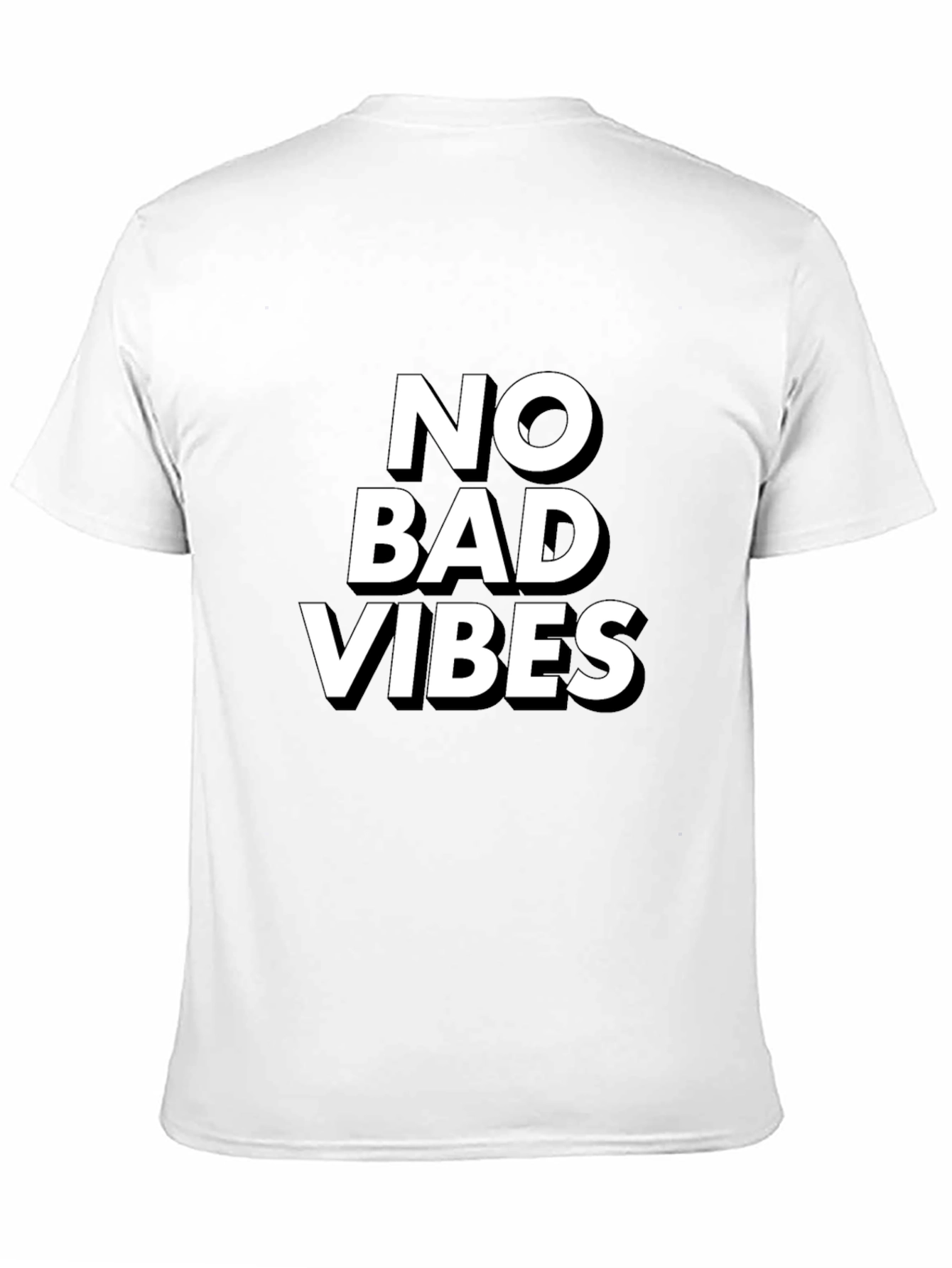 No Bad Vibes Black Graphic T-Shirt