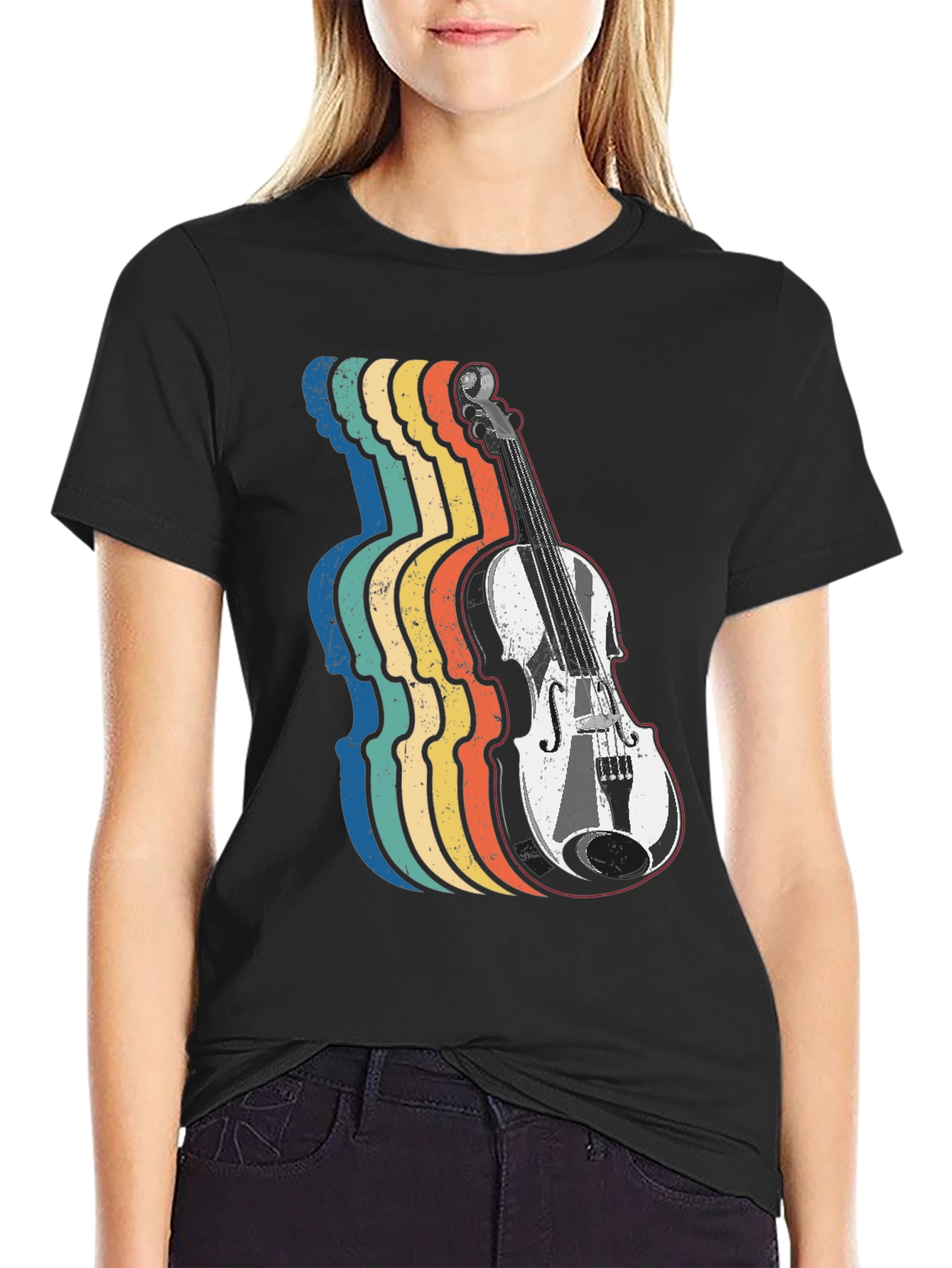 Retro Violin T-Shirt