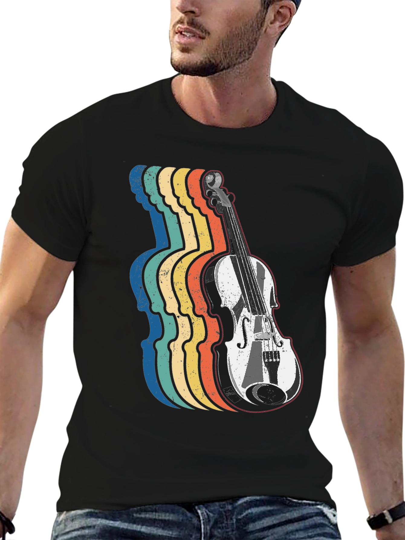 Retro Violin T-Shirt