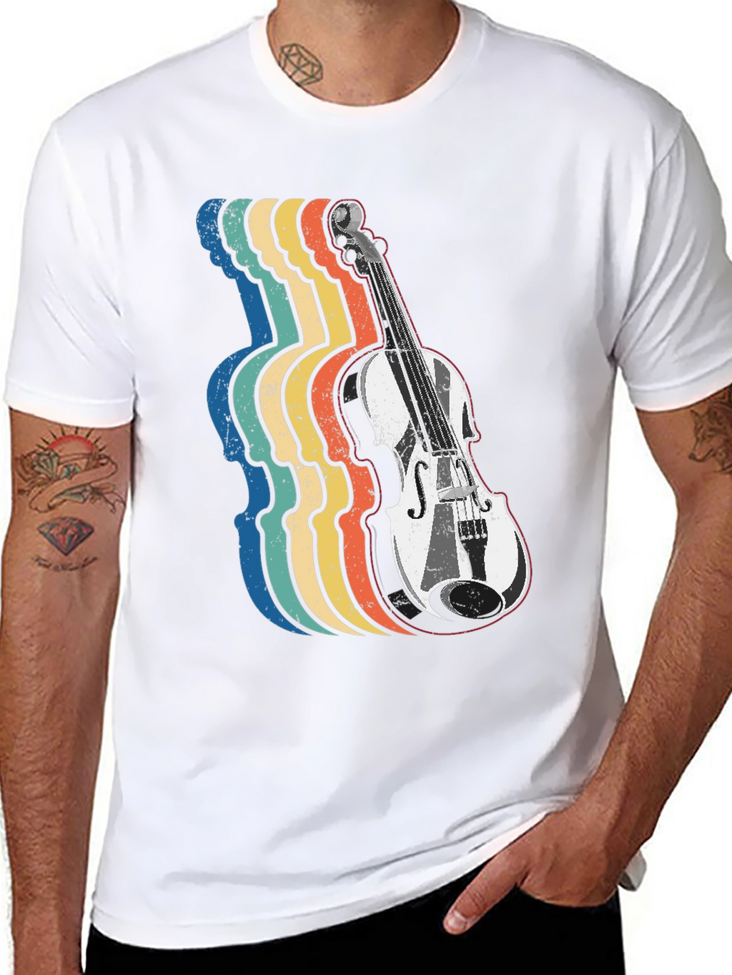 Retro Violin T-Shirt