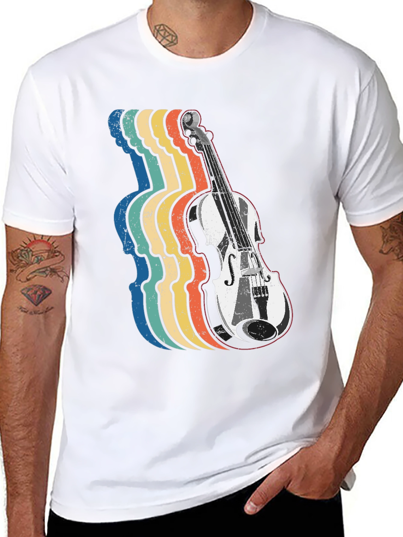 Retro Violin T-Shirt