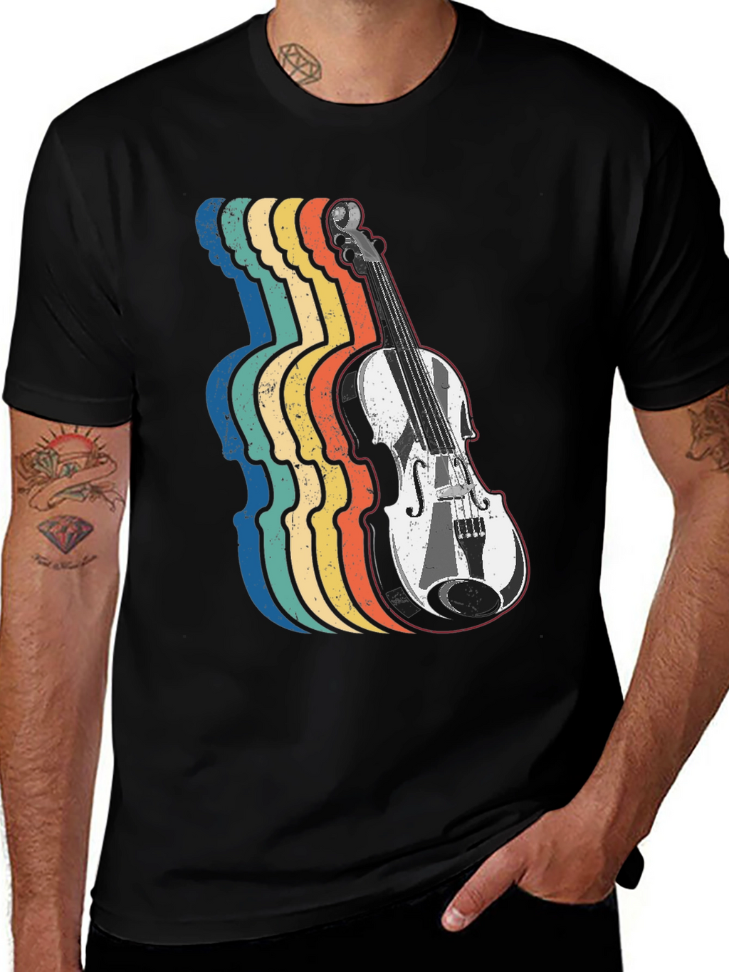 Retro Violin T-Shirt