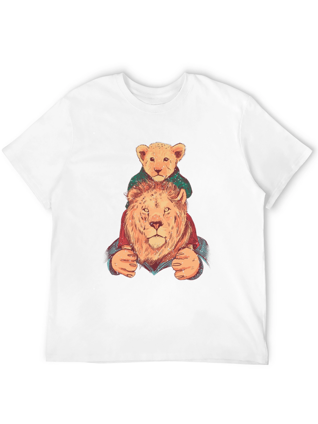 Lion & Cub Graphic Tee - Black