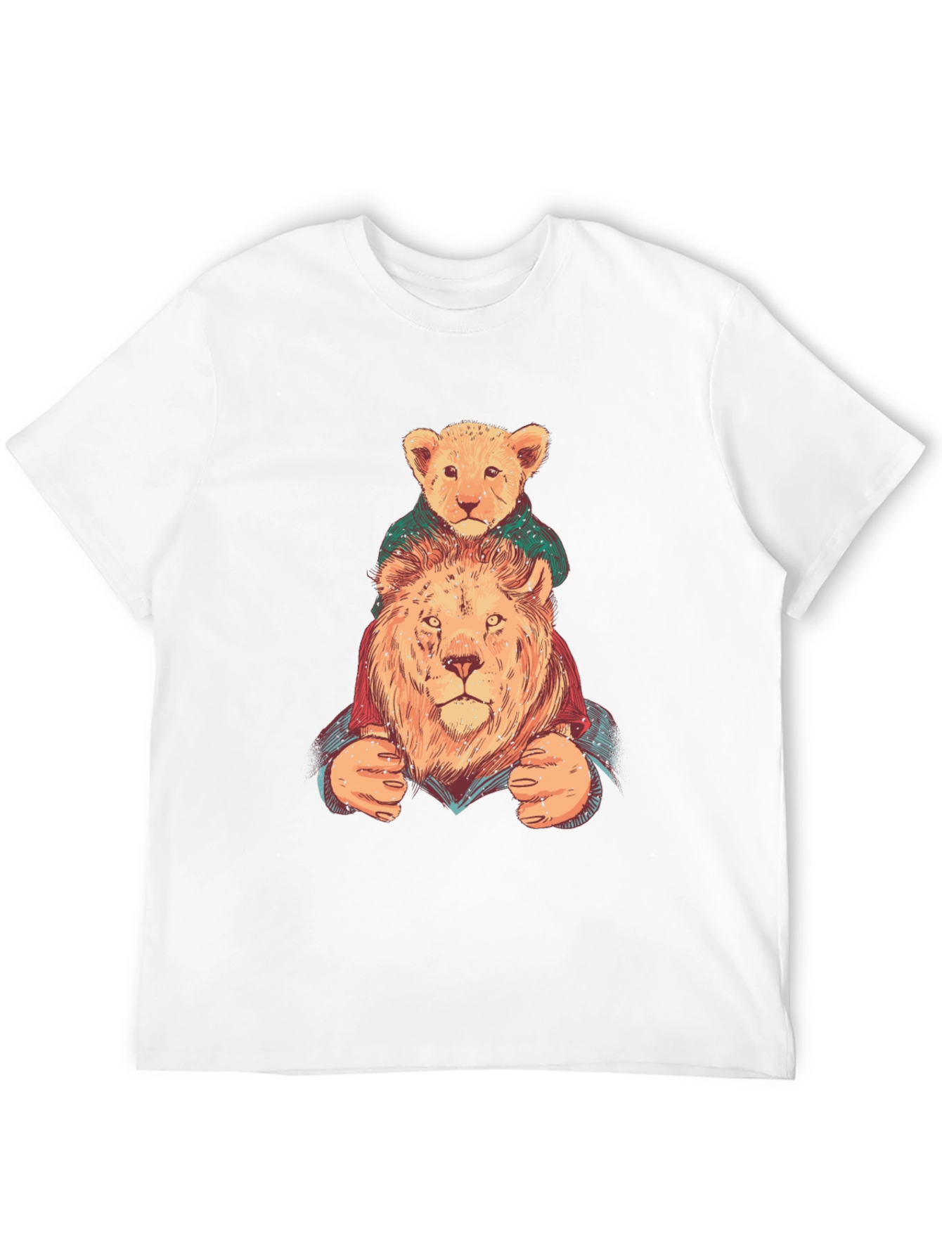 Lion & Cub Graphic Tee - Black