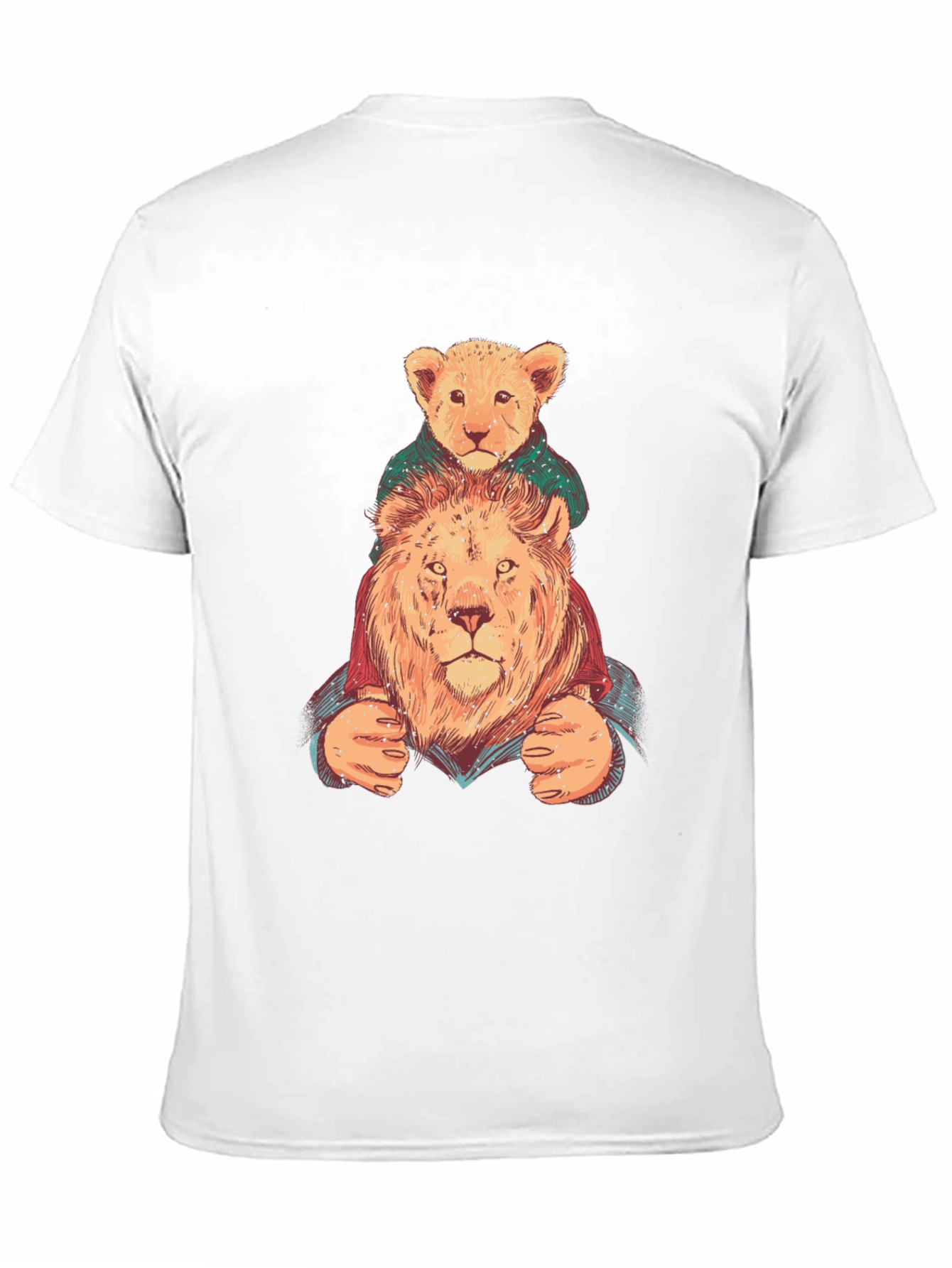 Lion & Cub Graphic Tee - Black