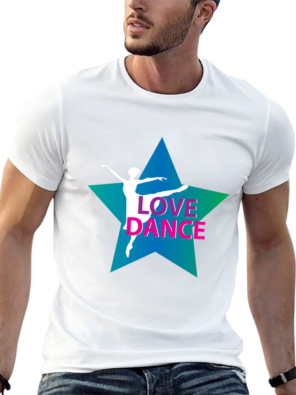 Love Dance Graphic Tee - Black Cotton T-Shirt