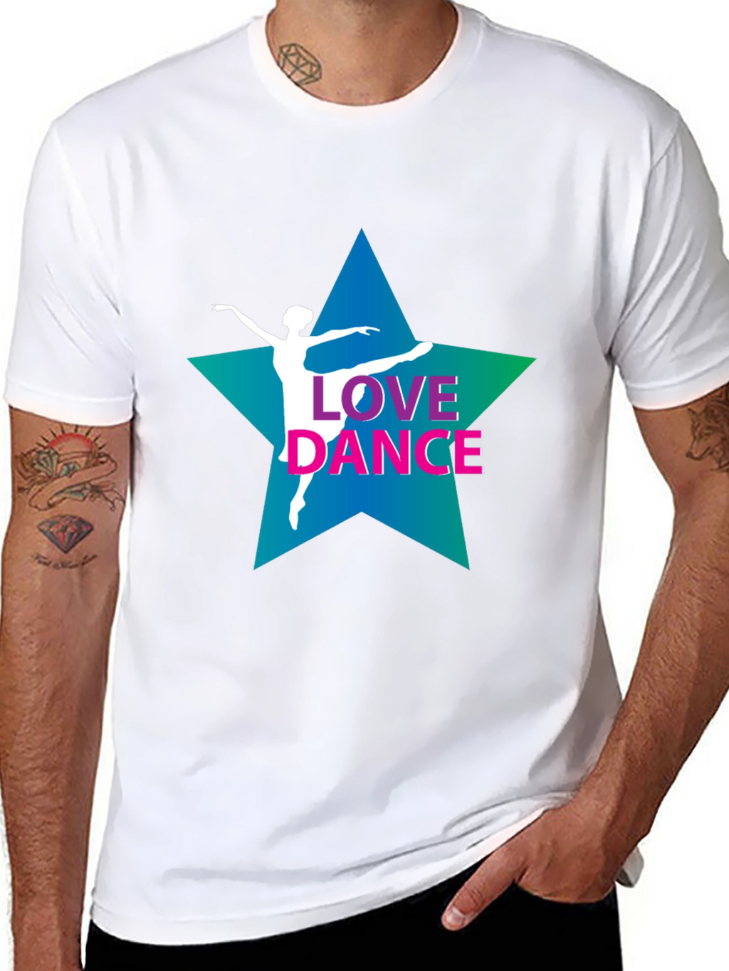 Love Dance Graphic Tee - Black Cotton T-Shirt