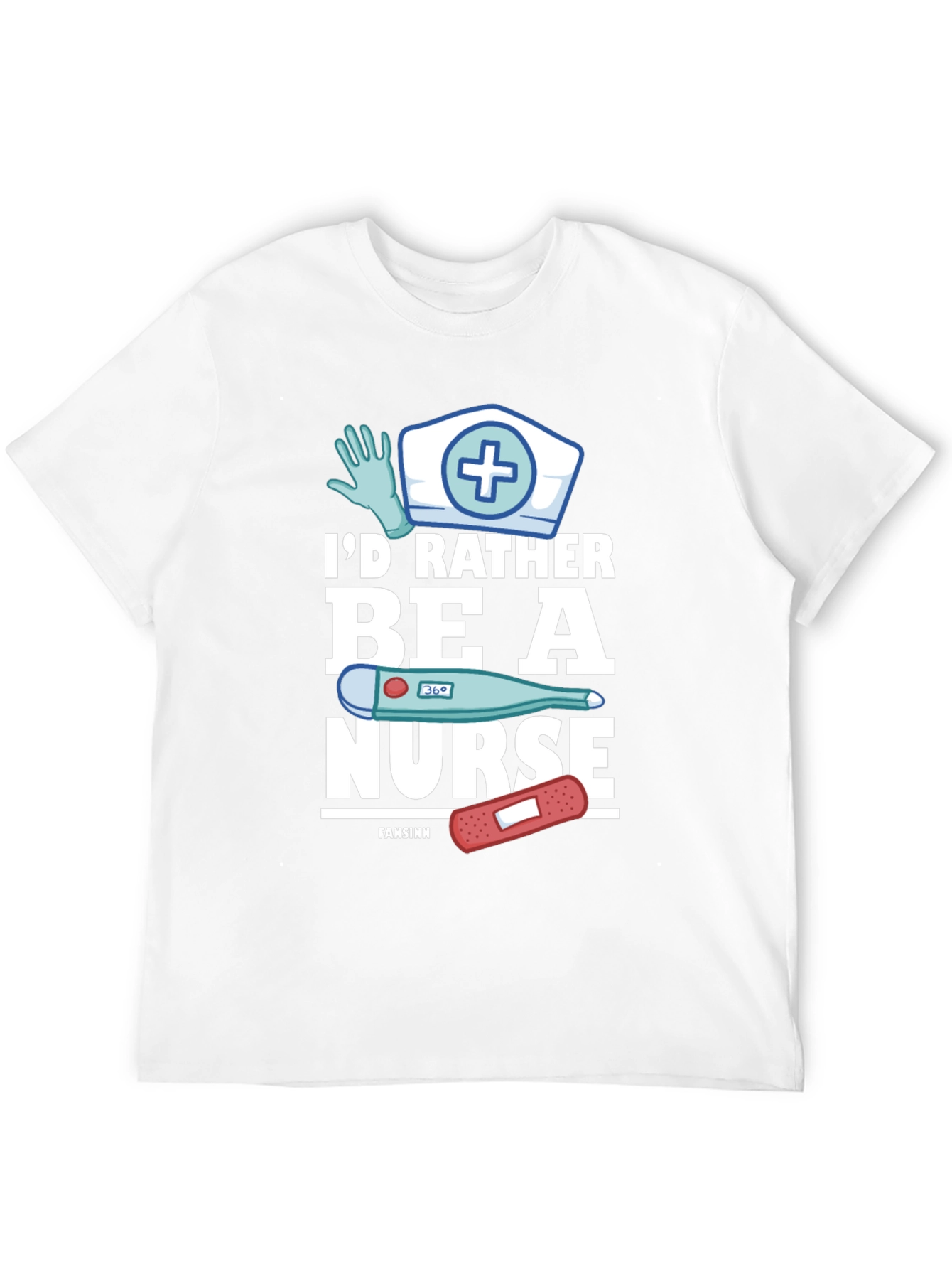 Id Rather Be A Nurse Black T-Shirt