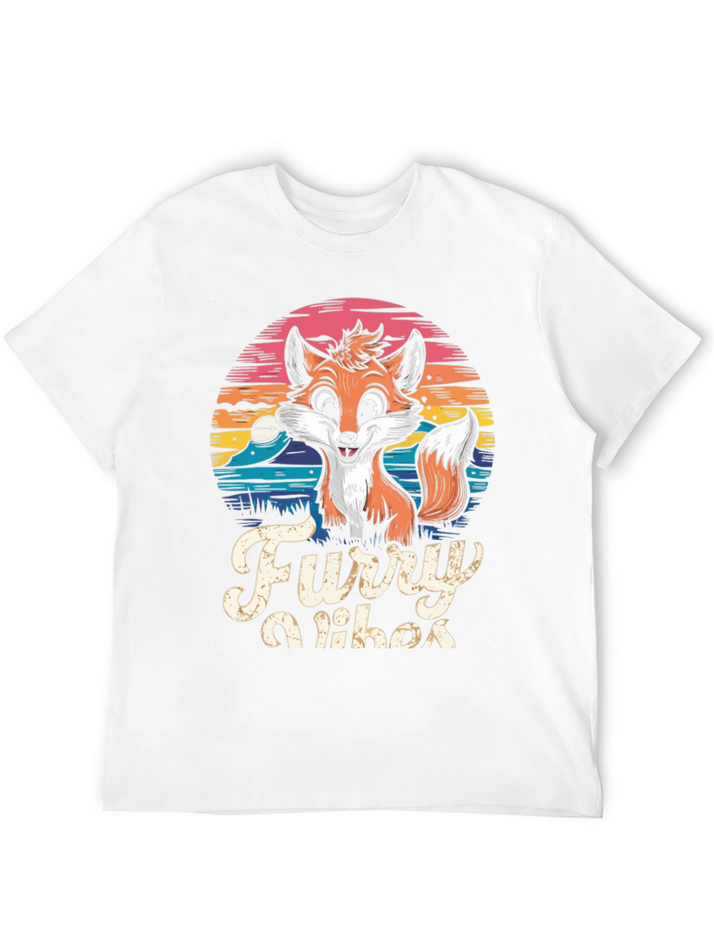 Furry Vibes T-Shirt - Cute Fox Design