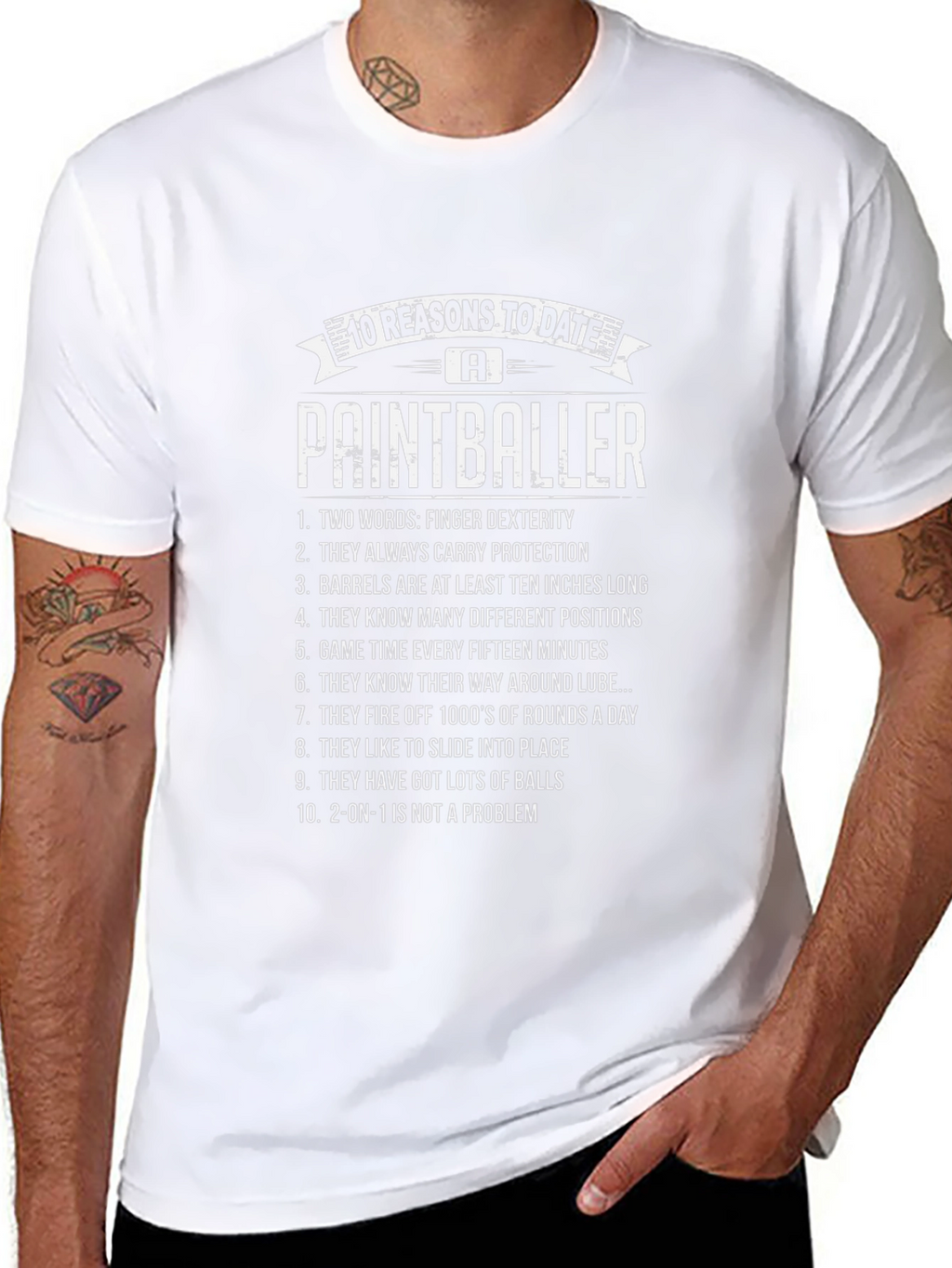 Paintballer Reasons T-Shirt - Funny Dating Tee