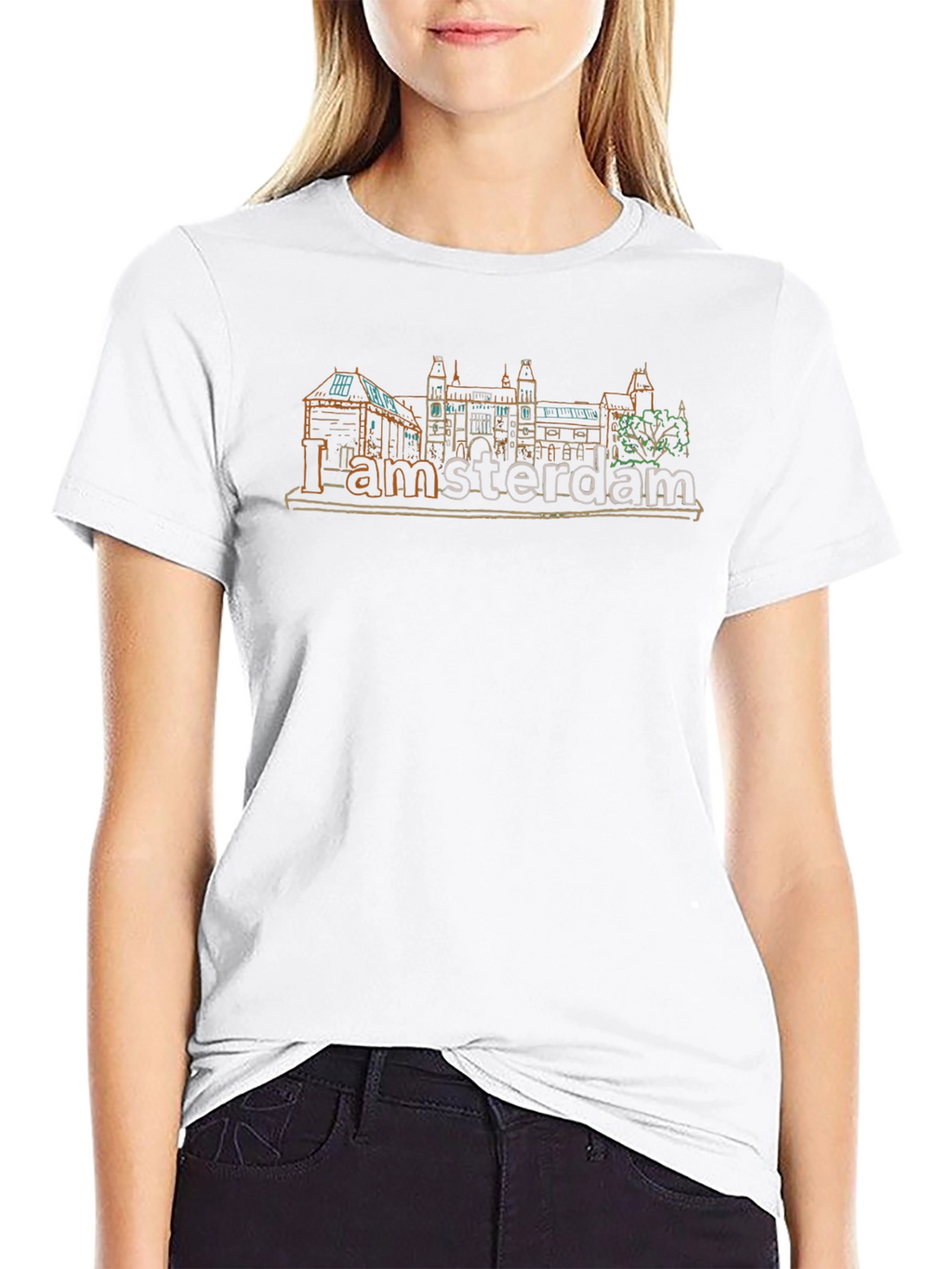 I Amsterdam T-Shirt - City Skyline Graphic Tee