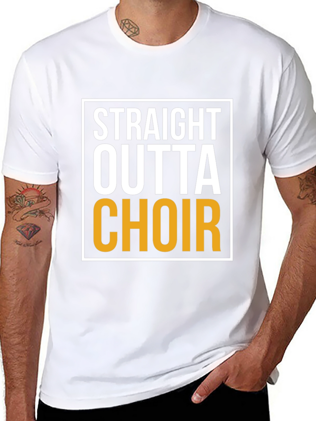 Straight Outta Choir - Novelty T-Shirt