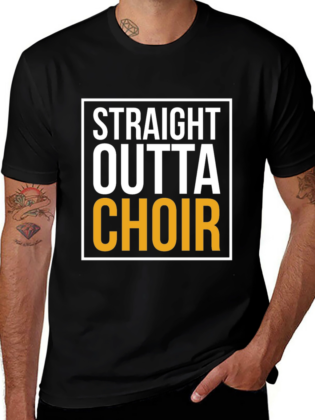 Straight Outta Choir - Novelty T-Shirt