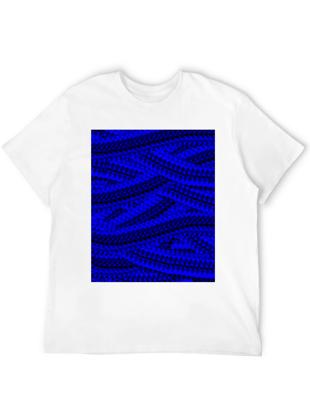 Abstract Blue Pattern Graphic Tee