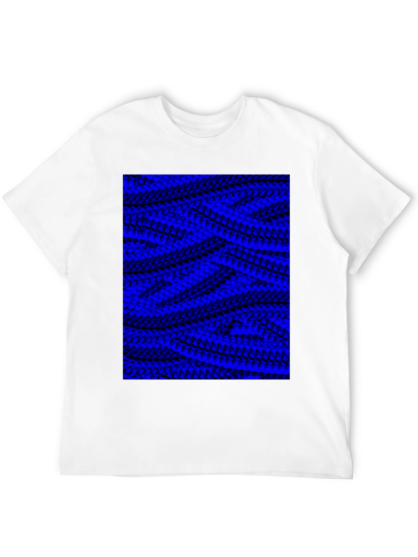Abstract Blue Pattern Graphic Tee