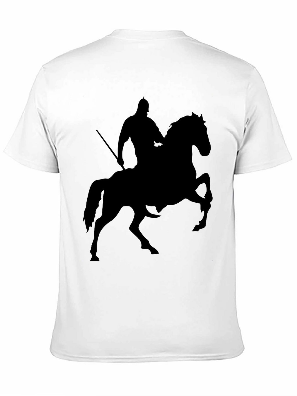 Knight on Horse Silhouette T-Shirt - Black