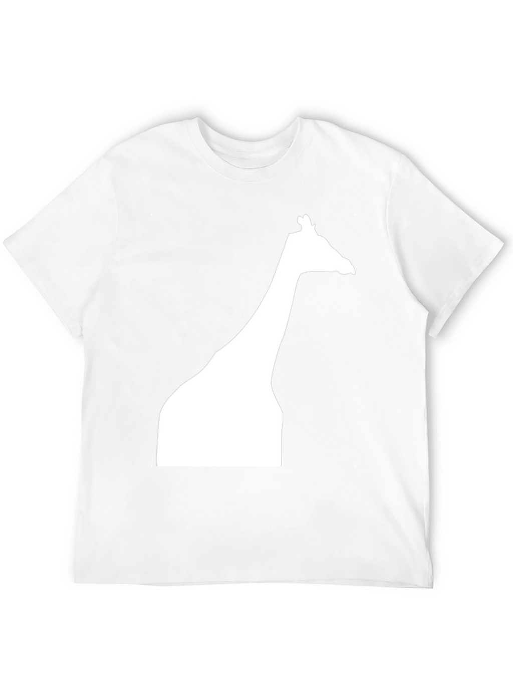 Giraffe Silhouette Graphic Tee - Black Cotton Casual Shirt