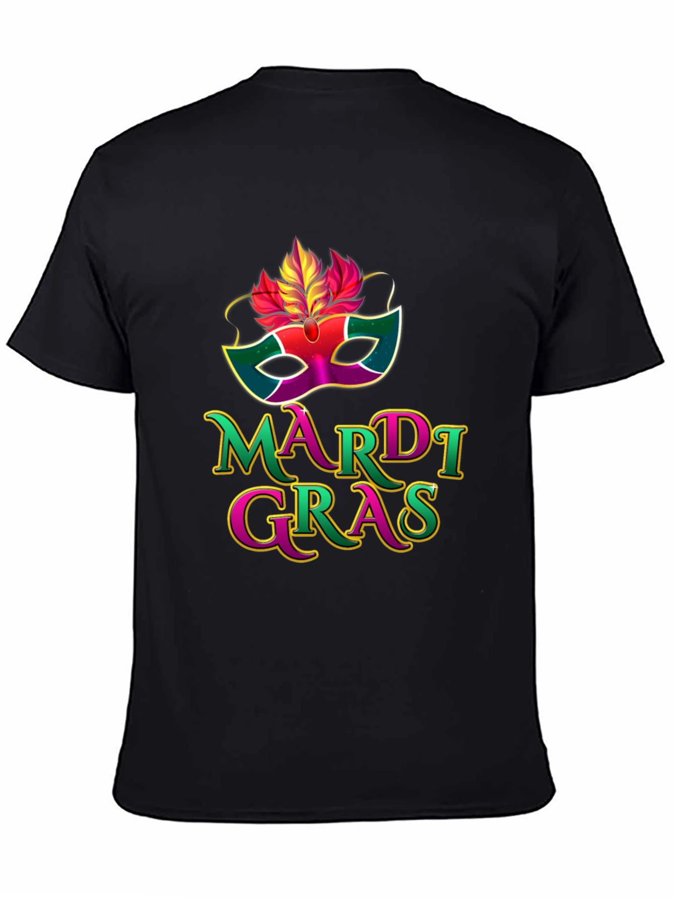 Mardi Gras Mask Graphic T-Shirt
